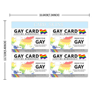 Gay Card Lifetime Membership Credit Card Skin - Proud and Durable LGBTQ+ Card Cover