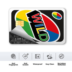 Uno Card Design Credit Card Skin Sticker - Vibrant and Durable Card Cover for Unique Personalization