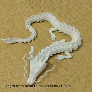 Glowing 3D Printed Dragon Crystal Articulated Dragon