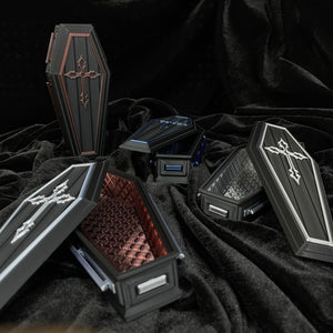 Decorative Coffin Storage Stash Box-Gothic Style 3D Printed Storage with Elegant Cross Design