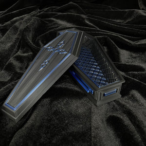 Decorative Coffin Storage Stash Box-Gothic Style 3D Printed Storage with Elegant Cross Design