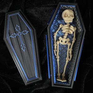 Decorative Coffin Storage Stash Box-Gothic Style 3D Printed Storage with Elegant Cross Design