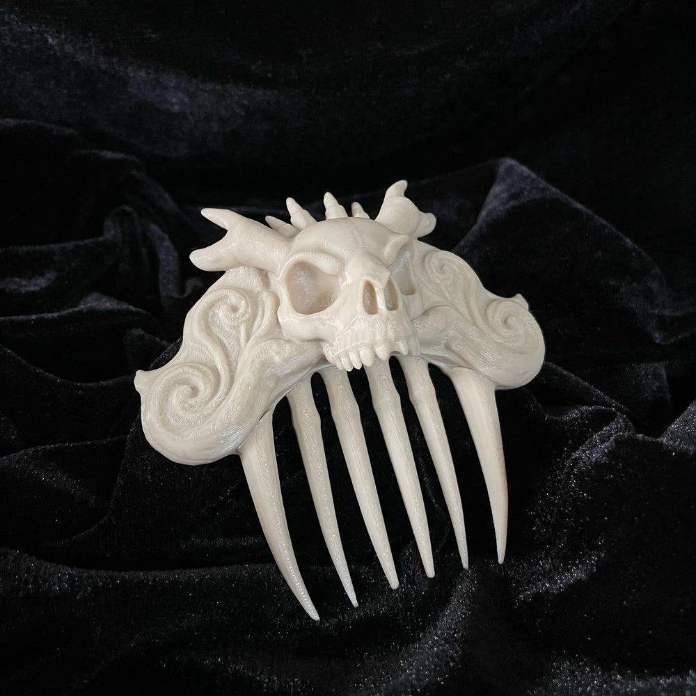 Dragon Skull Hair Comb Decorations ¨C Gothic Horned Dragon Bone Claw Hair Accessory for Cosplay, Halloween, Alt Fashion, and Dark Aesthetic Lovers