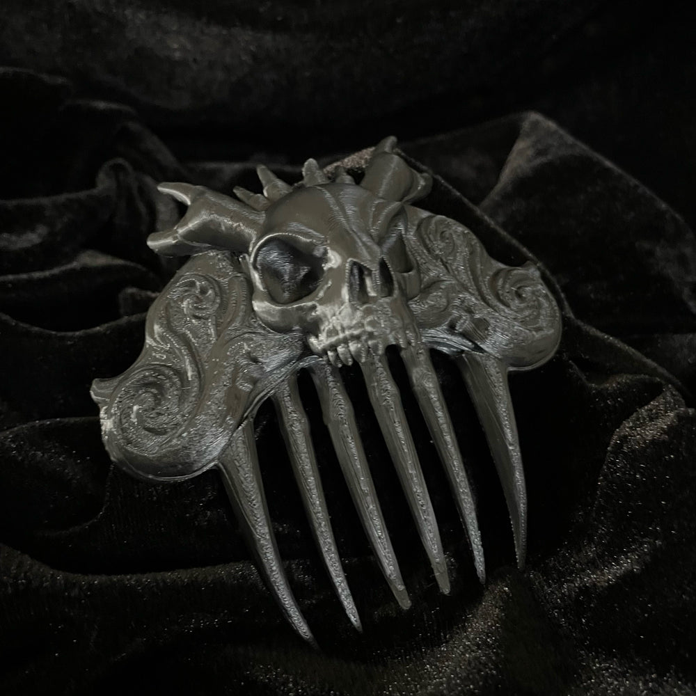 Dragon Skull Hair Comb Decorations ¨C Gothic Horned Dragon Bone Claw Hair Accessory for Cosplay, Halloween, Alt Fashion, and Dark Aesthetic Lovers