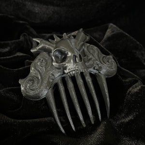 Dragon Skull Hair Comb Decorations ¨C Gothic Horned Dragon Bone Claw Hair Accessory for Cosplay, Halloween, Alt Fashion, and Dark Aesthetic Lovers