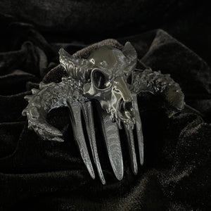 Dragon Skull Hair Comb Decorations ¨C Gothic Horned Dragon Bone Claw Hair Accessory for Cosplay, Halloween, Alt Fashion, and Dark Aesthetic Lovers