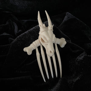 Dragon Skull Hair Comb Decorations ¨C Gothic Horned Dragon Bone Claw Hair Accessory for Cosplay, Halloween, Alt Fashion, and Dark Aesthetic Lovers
