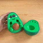 Bad Avocado-3D Printed with Cute Face and Removable Pit, Great for Desk Decor, Stress Relief, and as a Gift.