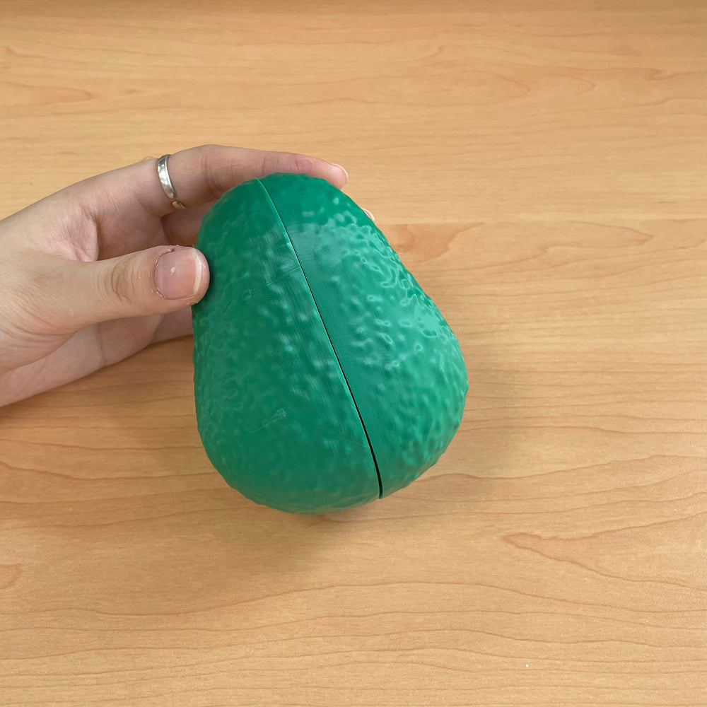 Bad Avocado-3D Printed with Cute Face and Removable Pit, Great for Desk Decor, Stress Relief, and as a Gift.