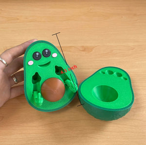 Bad Avocado-3D Printed with Cute Face and Removable Pit, Great for Desk Decor, Stress Relief, and as a Gift.