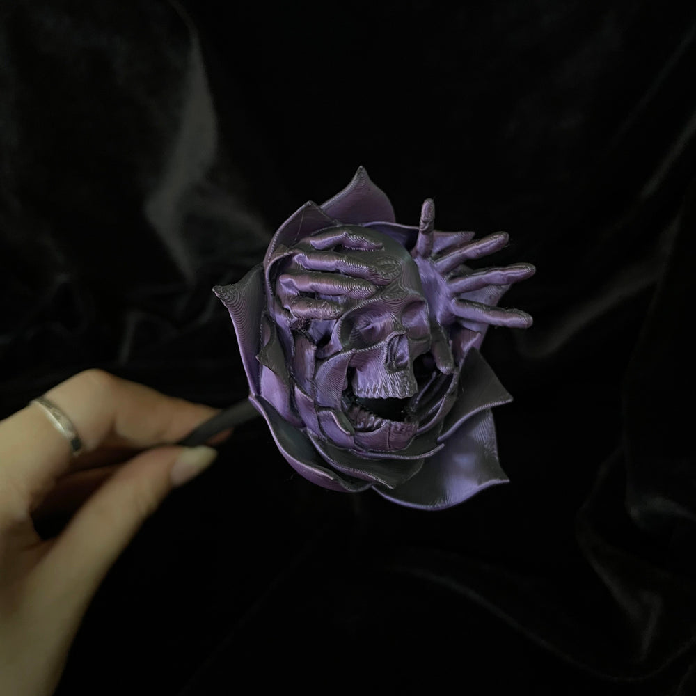 The Tormented Flower - 3D Printed Gothic Dark Home Decor with Decorative Floral Ornaments, Perfect for Collectors and Unique Gifts