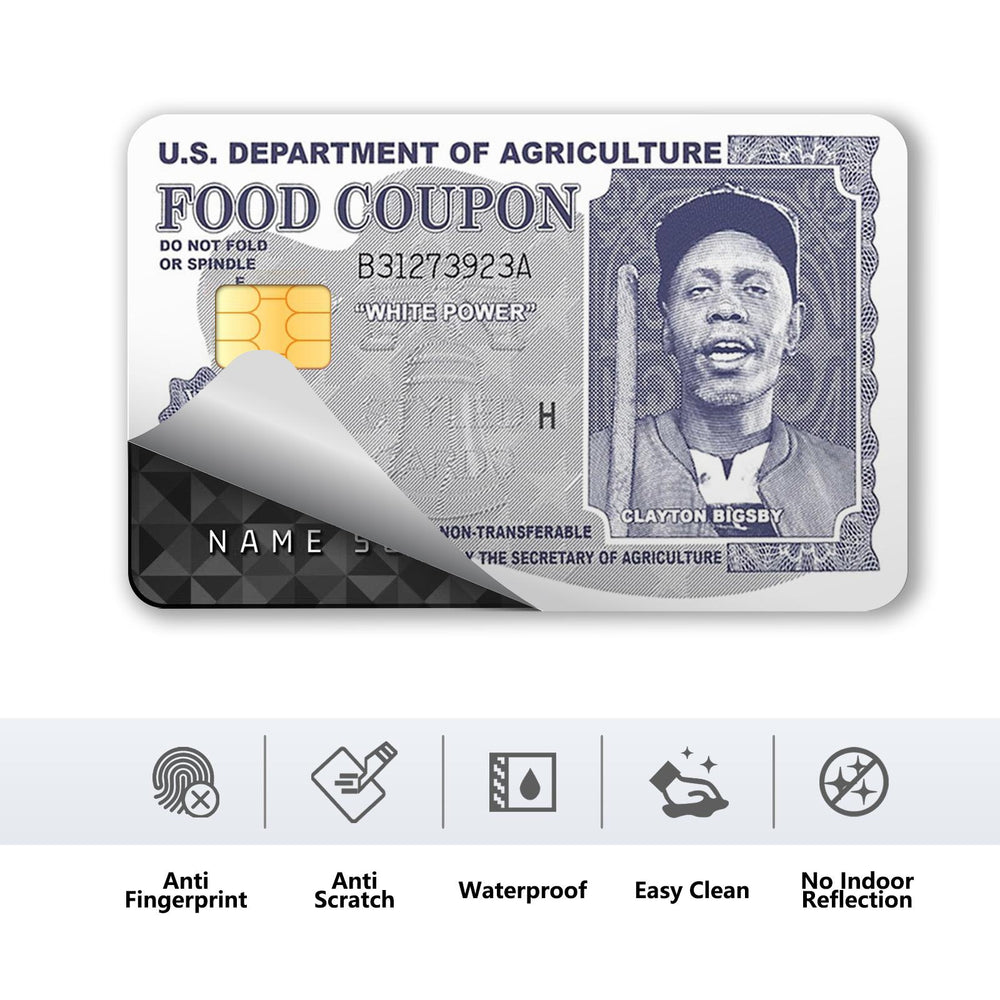 Vintage Food Coupon Design Credit Card Skin Sticker - Classic and Durable Card Cover for Unique Personalization