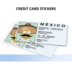 Homero Sanchez Mexico ID Card Design Credit Card Skin Sticker - Humorous and Durable Card Cover