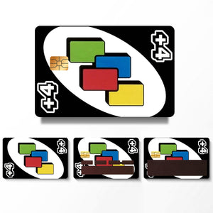 Uno Card Design Credit Card Skin Sticker - Vibrant and Durable Card Cover for Unique Personalization