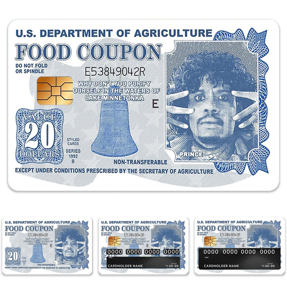 Funny Prince Food Coupon Design Credit Card Skin Sticker - Unique and Durable Card Cover for Personalized Style