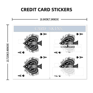 Ace of Spades Design Credit Card Skin Sticker - Classic and Durable Card Cover for Stylish Personalization