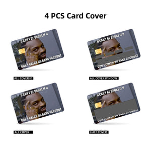 Funny Meme Design Credit Card Skin Sticker - Humorous and Durable Card Cover for Personalized Style