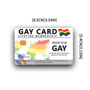 Gay Card Lifetime Membership Credit Card Skin - Proud and Durable LGBTQ+ Card Cover