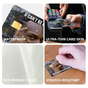 Funny Meme Design Credit Card Skin Sticker - Humorous and Durable Card Cover for Personalized Style