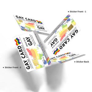 Gay Card Lifetime Membership Credit Card Skin - Proud and Durable LGBTQ+ Card Cover