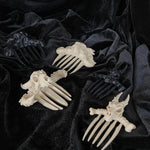 Dragon Skull Hair Comb Decorations ¨C Gothic Horned Dragon Bone Claw Hair Accessory for Cosplay, Halloween, Alt Fashion, and Dark Aesthetic Lovers