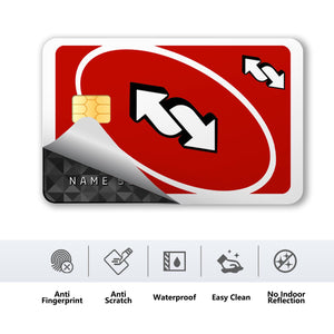 Uno Card Design Credit Card Skin Sticker - Vibrant and Durable Card Cover for Unique Personalization