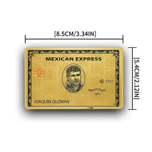 Joaquin Guzman Mexican Express Debit Card Sticker