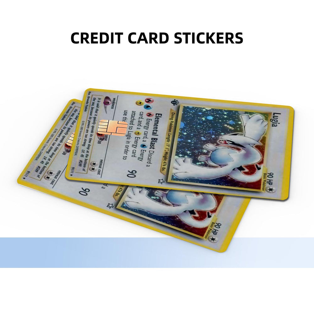Lugia Pokemon Card Credit Card Skin Sticker - Iconic and Durable Card Cover for Pokemon Enthusiasts