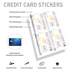 Gay Card Lifetime Membership Credit Card Skin - Proud and Durable LGBTQ+ Card Cover