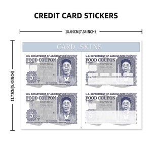 Vintage Food Coupon Design Credit Card Skin Sticker - Classic and Durable Card Cover for Unique Personalization