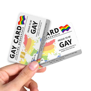 Gay Card Lifetime Membership Credit Card Skin - Proud and Durable LGBTQ+ Card Cover