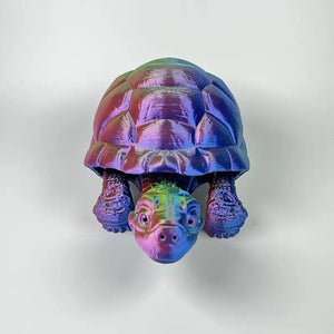 3D Printed Turtle Figurine - Cute Ocean Animal Statue With Articulated Joints For Posing