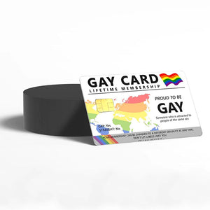 Gay Card Lifetime Membership Credit Card Skin - Proud and Durable LGBTQ+ Card Cover