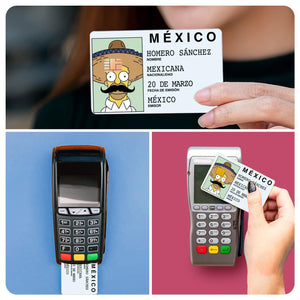 Homero Sanchez Mexico ID Card Design Credit Card Skin Sticker - Humorous and Durable Card Cover