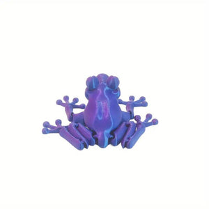 Articulated Gradient Frog Figurine - 3D Printed, Versatile Indoor/Outdoor Decor For Home & Office
