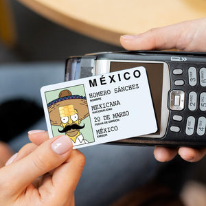 Homero Sanchez Mexico ID Card Design Credit Card Skin Sticker - Humorous and Durable Card Cover