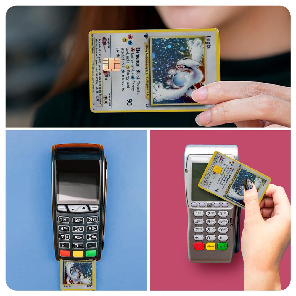 Lugia Pokemon Card Credit Card Skin Sticker - Iconic and Durable Card Cover for Pokemon Enthusiasts