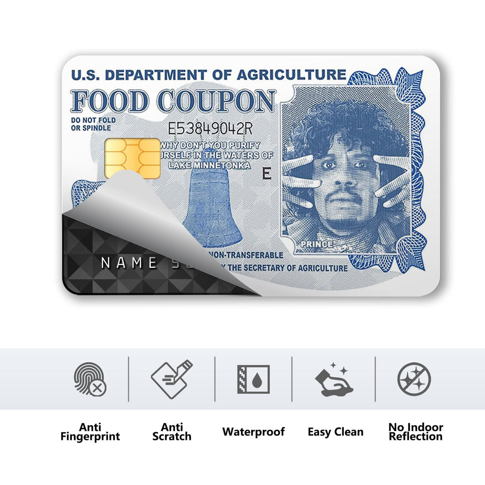 Funny Prince Food Coupon Design Credit Card Skin Sticker - Unique and Durable Card Cover for Personalized Style