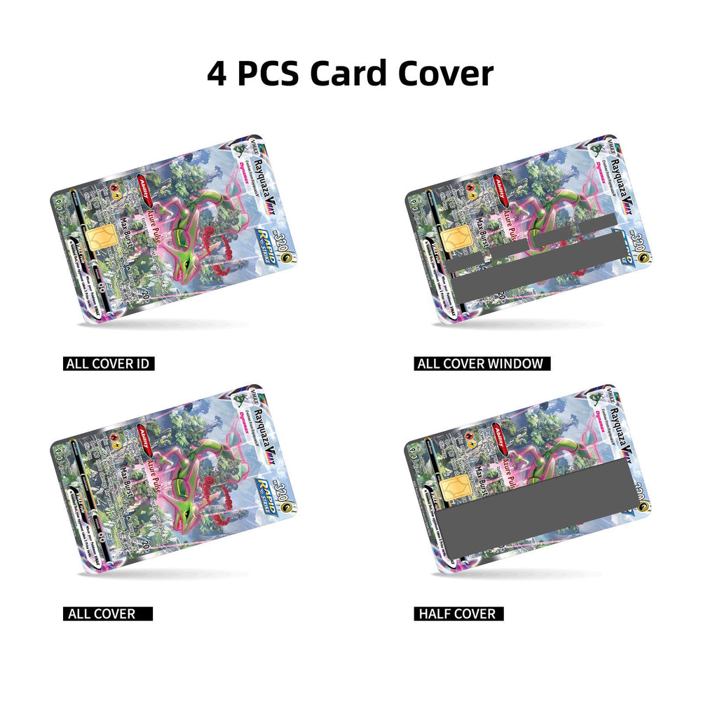 Rayquaza VMAX Pokemon Card Credit Card Skin Sticker - Legendary and Durable Card Cover for Pokemon Fans