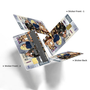 1000 Pesos of AMLO, Zapata, and Pancho Villa Debit Card Sticker