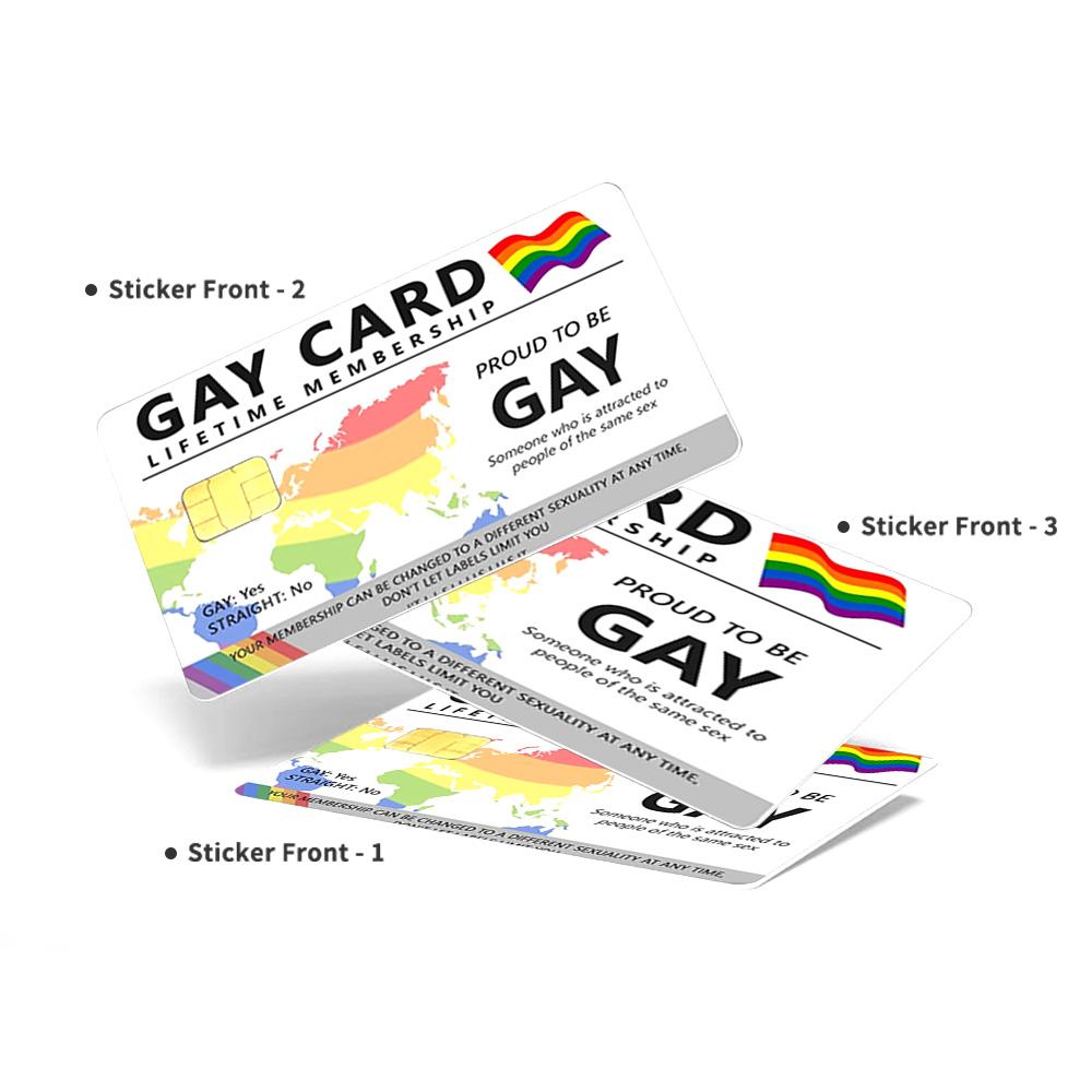 Gay Card Lifetime Membership Credit Card Skin - Proud and Durable LGBTQ+ Card Cover