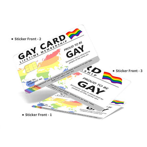 Gay Card Lifetime Membership Credit Card Skin - Proud and Durable LGBTQ+ Card Cover