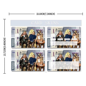 1000 Pesos of AMLO, Zapata, and Pancho Villa Debit Card Sticker
