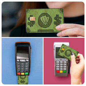Green Dollar Sign Credit Card Skin Sticker - Premium Protective and Customizable Card Cover